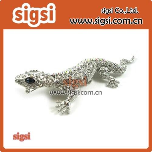 Animal Zinc alloy acrylic metal Rhinestone brooch