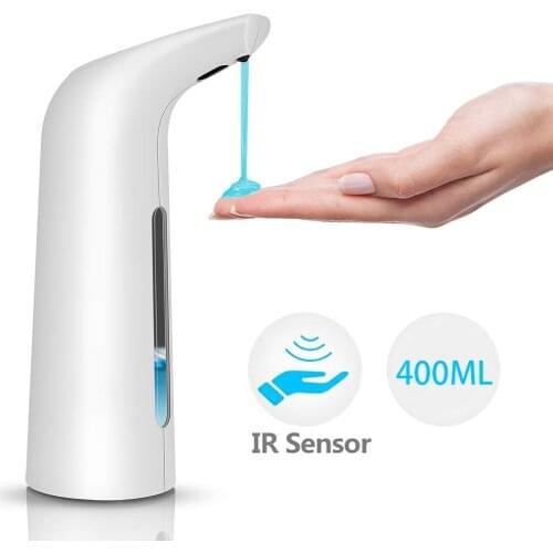 400ML Automatic Soap Dispenser Hand Free Touchless Sanitizer Bathroom Dispenser Smart Sensor Liquid Soap Dispenser for Kitchen