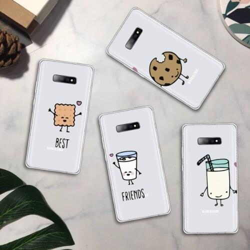Milk Biscuits BFF Best Friends Phone Case Transparent For Samsung Galaxy A71 A21s S8 S9 S10 plus note 20 ultra