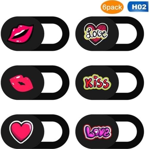 6PCS/LOT Love Kiss Webcam Cover For Computers Laptops Tablets Protect Your Privacy Valentines Day Gift