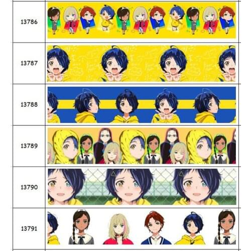 DHK 50yards WONDER EGG PRIORITY Printed Grosgrain Ribbon Accessory Hairbow Headwear Decoration DIY Wholesale OEM S1492