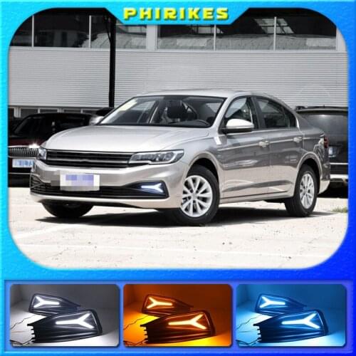 For Volkswagen Bora 2019 2020 12V Day Lights LED DRL LED Daytime Running Light replace Fog Lamp Cover
