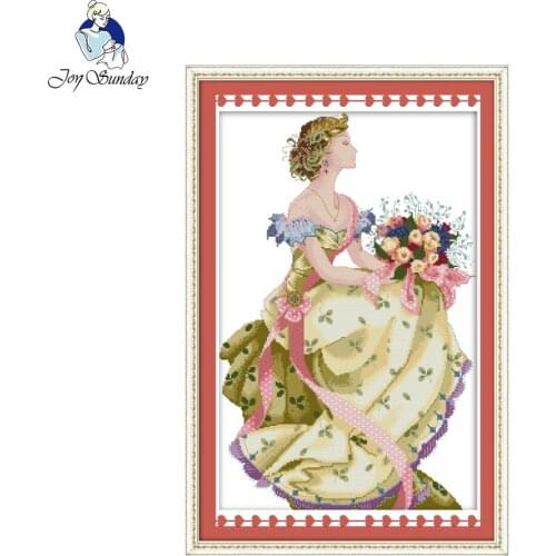 Joy sunday figure style Spring queen stamped easy starting a cross stitch project for beginers 14CT and 11CT