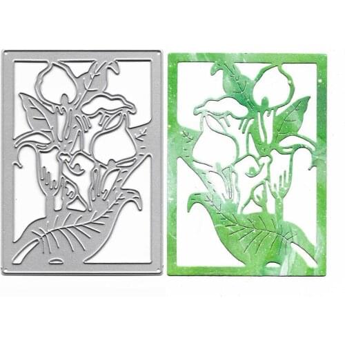Flower Frame Metal Cutting Dies Scrapbook Card Making Embossing Folder Clear Stamps Photo Album Molde Stencil Die Cut