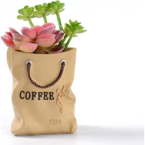 Cute Tote Bag Concrete Planter Moulds Silicone Cement Succulent Flowerpot Making Molds