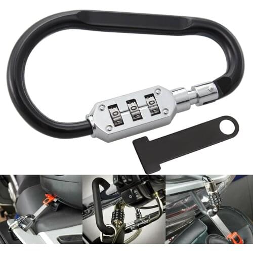 Motorcycle Accessories Helmet Security Lock With T-bar Tool For Honda Kawasaki Yamaha Dirt Bike Locks
