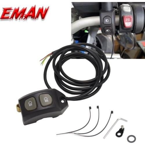 Motorcycle LED Fog Lights Wiring Harness Switch On Handle Switch Controller FOR R1200GS R1250GS F750GS F850GS Adventure