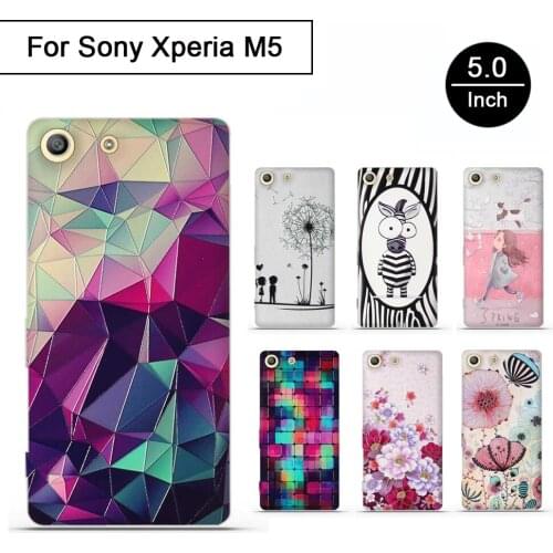 Soft TPU Case For Sony Xperia M5 E5603 E5606 E5653 Silicone Back Cover for Sony Xperia M 5 Printing 3D Phone Shells Fundas Coque