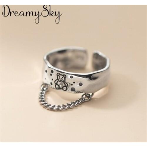 Charming Open Bear Ring for Women Vintage Boho Party Rings Gothic Punk Jewelry Gifts for Girls 2021