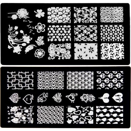 Wholesale New Nail Art Stamping Plate BCN 6cm*12cm Multi-pattern Nail Polish Template Image Decoration Stencils Stamp 500pcs/lot