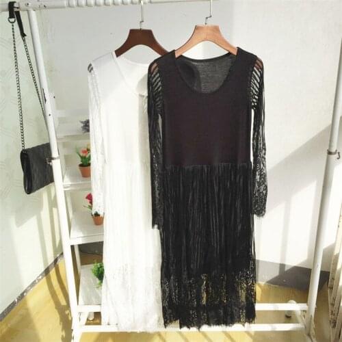 Autumn Elegant Women Dresses Female O-Neck Long Sleeve Bodycon Lace Dress Lady Long Slim A-line Dress Winter Bottomings WZ487