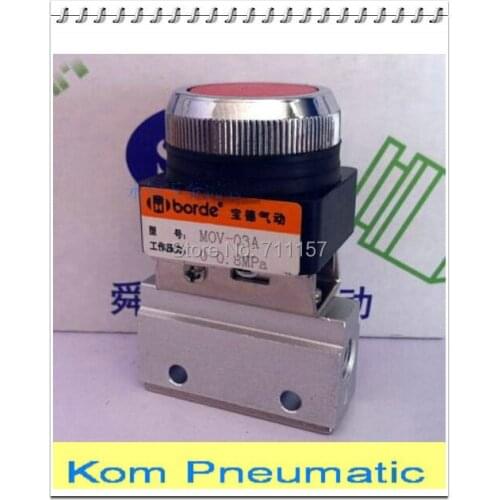 Pneumatic 1/8" MOV - 03A Spring Return Reset Push Button Mechanical Valve , Hand Control Air Valves