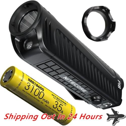 SALE NITECORE P18 +IMR18650 Rechargeable Battery+Bezel 1800LM CREE XHP35 HD LED White Red Light Outdoor Camping Flashlight Torch
