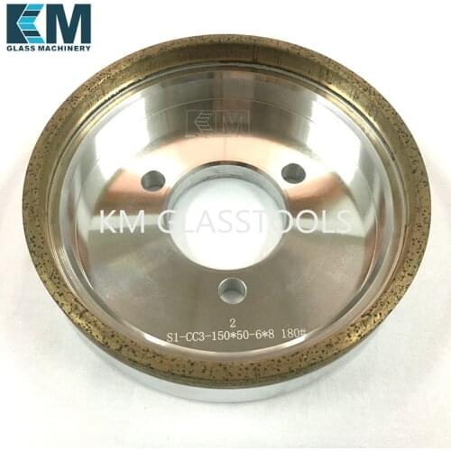 S1-CC3/Good quality!Diamond Cup Wheel(continuous)150xd-6(or8)x8mm for Glass Straight line edging, Double edging machine