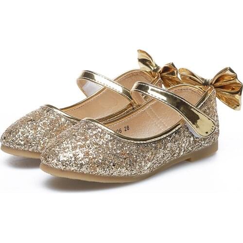 Girls Shoes Cute Casual All-match Round Toe Flat Shoes Exquisite Breathable Comfortable Leather Shoes Childrens Princess Shoes