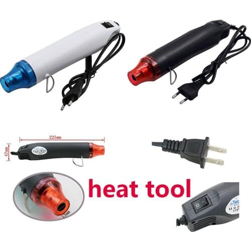 Us/Eu Plug White Black Heat Gun Electric Power Tool Hot Air Gun 110V 300W Melt Embossing Powder On Shrink Plastic DIY Crafts