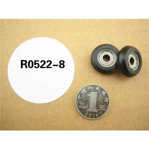 High quality polyformaldehyde PVC coated ball bearings 625zz embedded bearing Total Diamater: 5*22*8mm