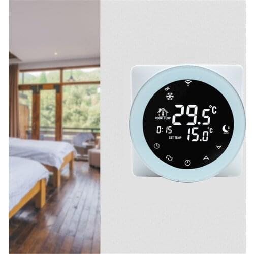 Wifi Thermostat 3A Water Heating Thermostat Voice Control LCD Digital Touch Screen Temperature Controller Works With Alexa Home