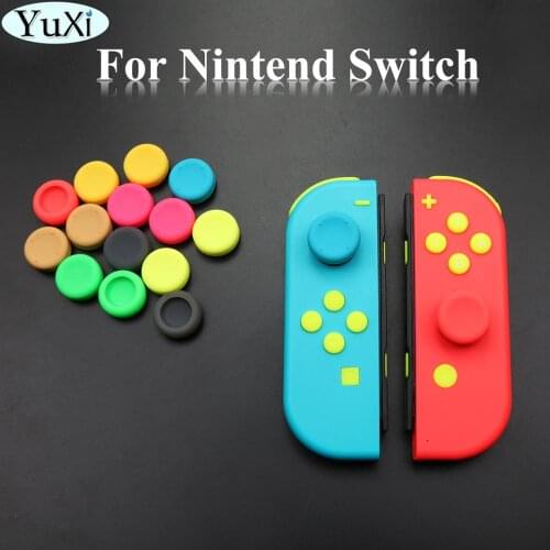 YuXi 50pcs/lot Silicone Analog Thumb Stick Grips Caps for Nintend Switch NS JoyCon Controller Sticks Cap Skin for Joy Con Cover