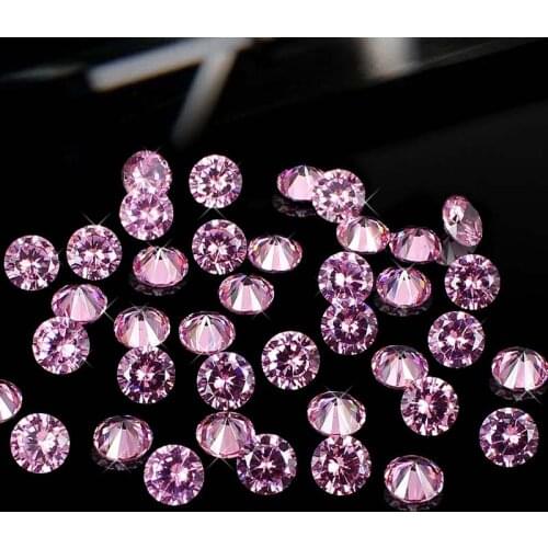 Pointback Rhinestones Light Pink 4-18mm Brilliant Cubic Zirconia Stones Round Shape Cubic Zirconia Beads Design Jewelry Findings