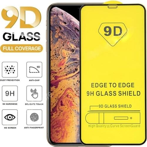 9D Tempered Glass For iPhone 11 12 Mini Pro Max Screen Protector For iPhone X Xr Xs Max 6 6S 6P 7 8 Plus SE2020 Full Cover Glass