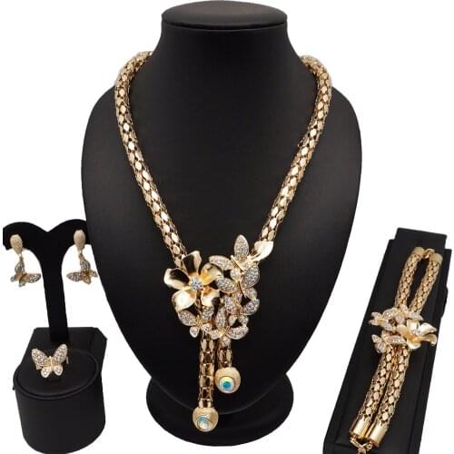 New design big jewelry sets gold filled jewelry sets bridal jewelry sets fashion jewelry sets women necklace