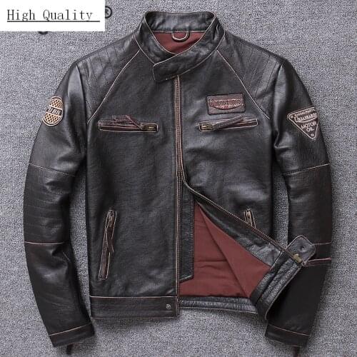 100% Real Sheepskin Coat Men Autumn Winter Clothes Mens Leather Jacket 2020 Streetwear Moto Bliker Genuine Leathers 680