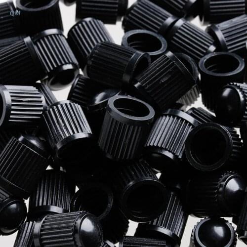 13MF New 100x Plastic Auto Car Bike Motorcycle wheel Tire Valve Stem Black