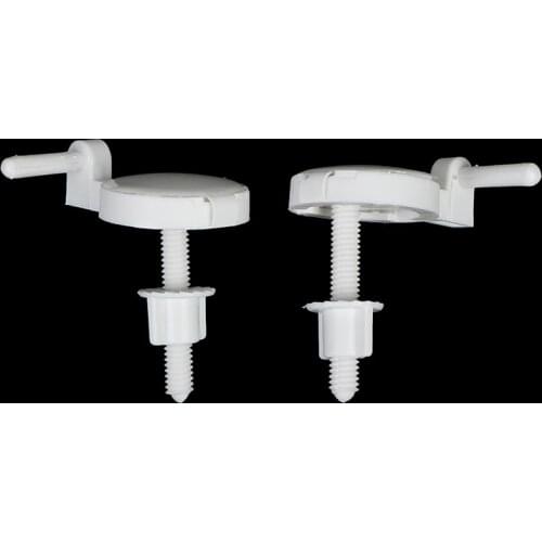 2Pcs Plastic Toilet Seat Screws Fixings Fit Toilet Seats Hinges Repair Tools
