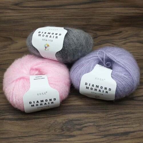 25g/ Mohair Cashmere Knitted Wholesale Sweater FLUFFY Knitting Crochet Lot 1ply Thread Yarn Soft Shawl Wool Baby100% Cotton Yarn