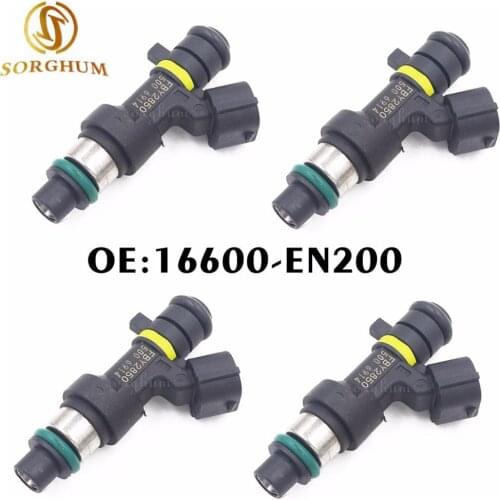 4PCS 16600-EN200 16600EN200 Fuel nozzle FBY2850 case for NV Sentra 2.0L Cube Versa 1.8L fuel injector
