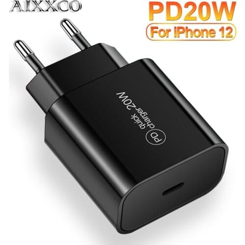 AIXXCO PD 20W Fast Charging Usb C Charger For iphone 12 mini Pro MAX 12 11 Xs Xr X 8 Plus PD Charger For iPad air 4 2020 pro