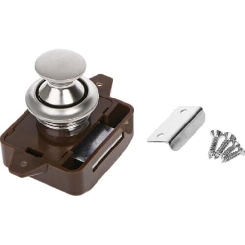Camper Car Push Lock RV Caravan Boat Motor Home Cabinet Drawer Latch Button Locks For Furniture Hardware RV Parts & Accessories