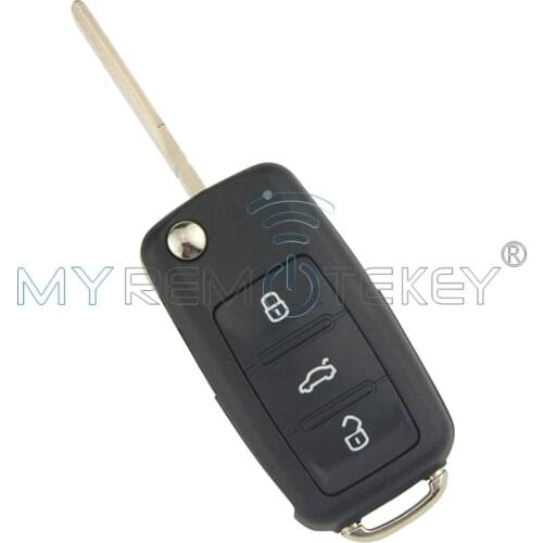 Remtekey Flip car remote key shell case cover for VW Beetle Golf Jetta Eos Polo Tiguan 2011 2012 2013 HU66 3 button 5K0837202AD