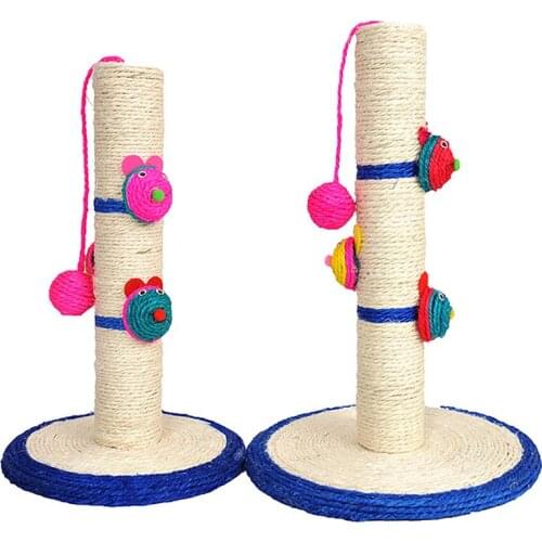 Mouse Sisal Cat Scratch Column Pet Scratcher with Holding Pad Cat Grind claws Catch tree