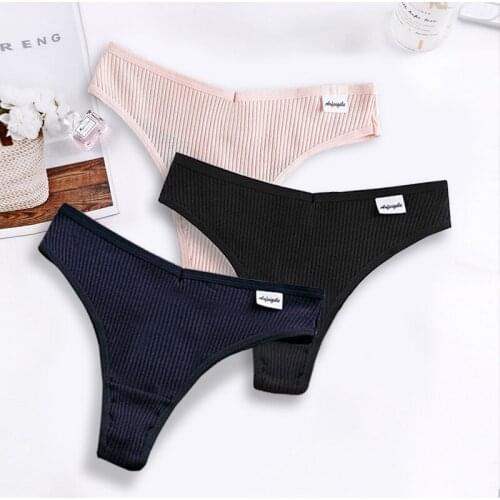 Fashion 2pcs/lot Panties for Women Sexy Thong Underwear Seamless Briefs Female Cotton Girls Breathable Lingerie T-Back Pantys