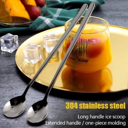 304 Stainless steel dinnerware set spoon tea spoon Dessert coffee ice cream spoons Kitchen accessories Bar tools new long handle