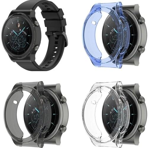 Clear TPU Watch Case For Huawei Watch GT 2 Pro Protective Cover Full Screen Protector Shell For Huawei GT2 Pro Cases Edge Frame