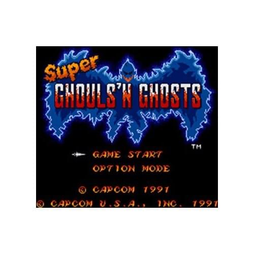 Super Ghouls 'N Ghosts 16 bit Big Gray Game Card For NTSC Game Player Drop Shipping