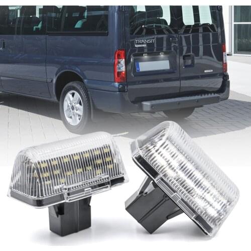 2Pc LED License Number Plate Light For Ford Transit MK4 MK5 MK6 MK7 1985-2013 For Ford Transit Connect 2002-2013 OEM#4388111
