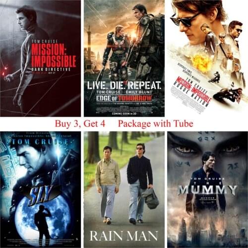 Tom Cruise Posters Movie Wall Stickers White Coated Paper Prints Home Decoration Livingroom Bedroom Bar Home Art Brand