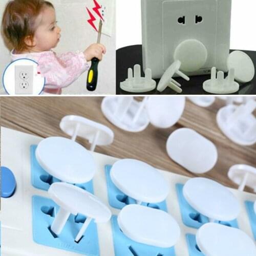 10Pcs/Lot Protection Security Child Electric Socket Outlet Plug Two Phase Safe Lock Cover Baby Kids Safety carsest cover infant
