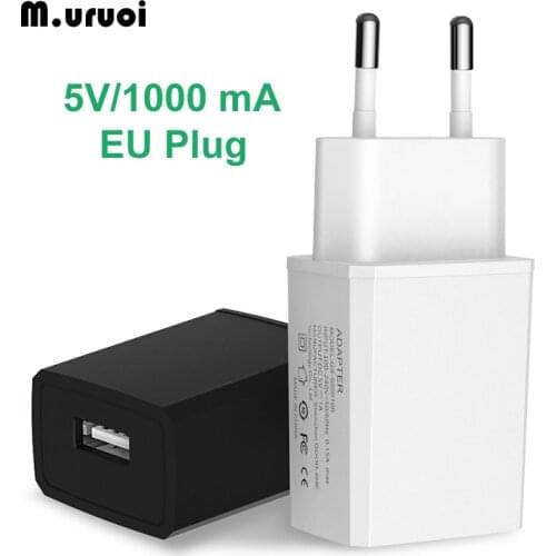 M.uruoi 5V/1A Charger EU 5V 1A AC Travel Wall Charging For Samsung all mobile phone charger J25 PC + ABS Material