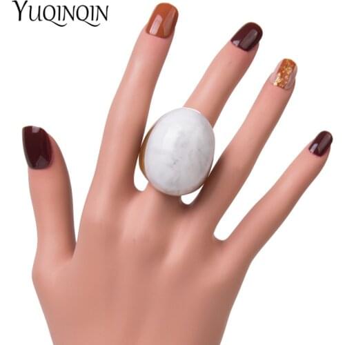 Resin Geometric Punk Rings for Women Large Finger Rings for Girls Big Acrylic Vintage Ring Female Beautiful Fashion Jewelry