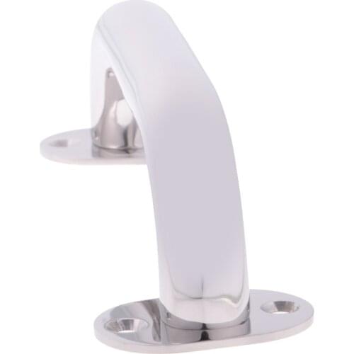 1 Pair 316 Stainless Steel Handrail 9 inch Round Grab Handle Polished for Marine Yacht/RV, Silver