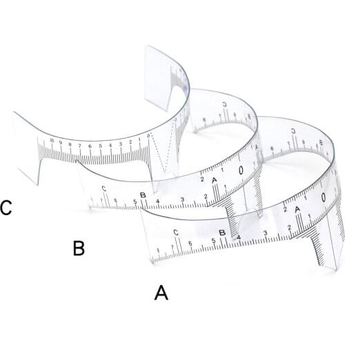 1pcs Makeup Brow Measure Eyebrow Guide Ruler Permanent Tools Tattoo Accesories Disposable