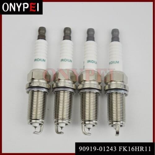 4pcs/lot Dual Iridium Spark Plug 90919-01243 FK16HR11 For Toyota Corolla Premio Ractis Auris 9091901243 90919 01243