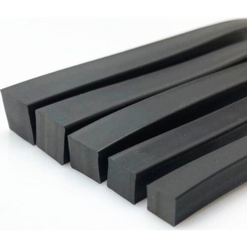 6mm 8mm 10mm 12mm 14mm 16mm 18mm 20mm square nbr nitrile butadiene rubber sealing strip black solid insulation 1 meter long