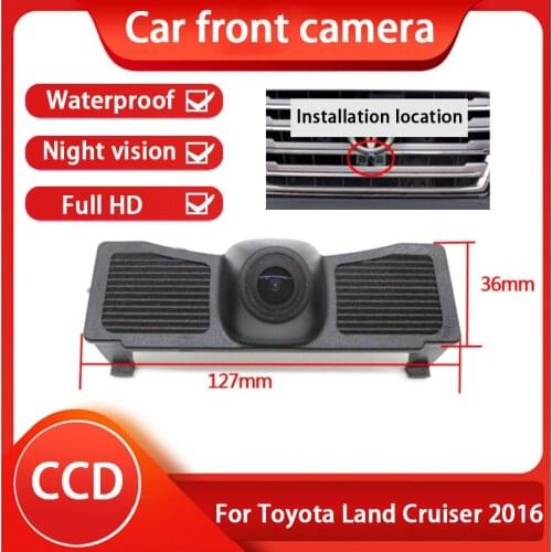 Car Front View Camera For Toyota Land Cruiser 2016 high quality Full HD CCD Camera Not Reverse Rear Parking Camera Accessories