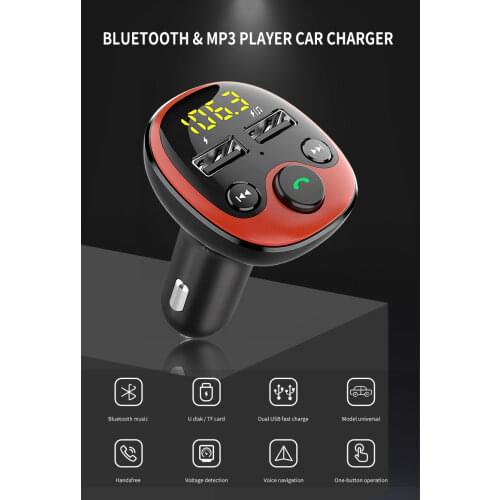 Car MP3 Player Dual USB Car Charger QC3.0 Car Charging Car Bluetooth Receiver FM Transmitter